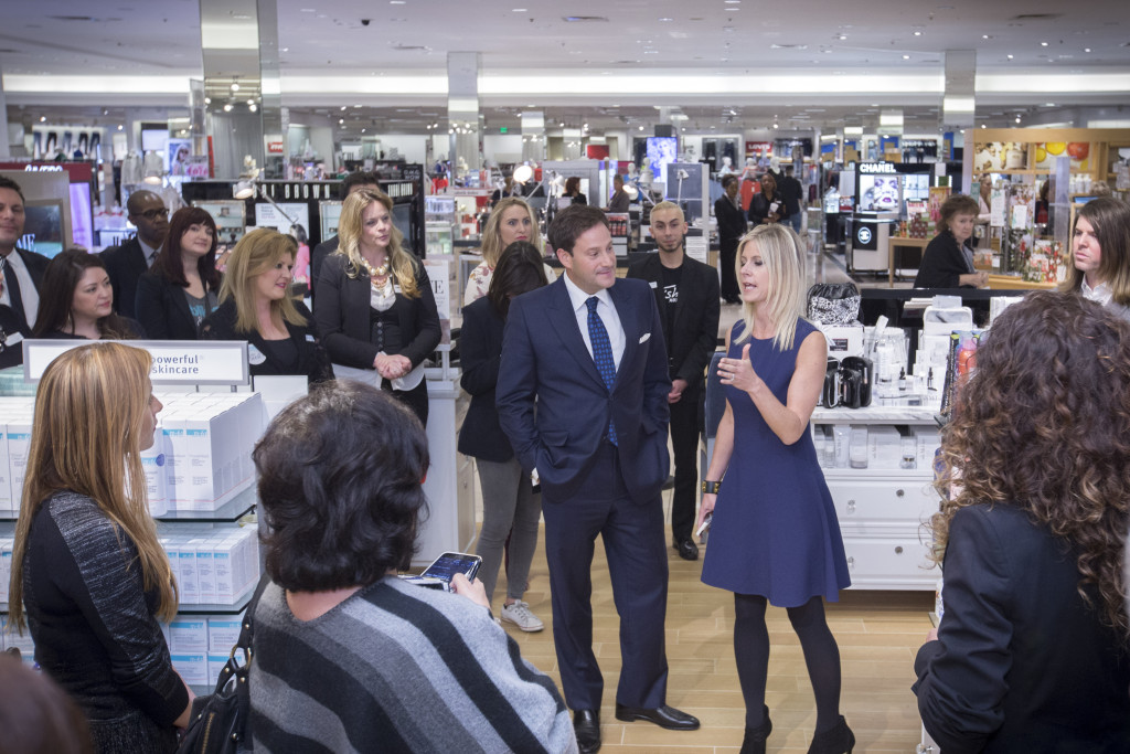 Barry and Marla Beck, Bluemercury Founders, greet customers at Macy’s Memorial City mall in Houston on Wednesday January 20, 2016.(Michael Stravato/AP Images for Macy's)