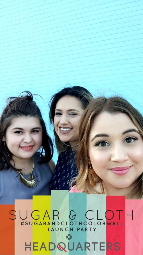 Snapchat geofilter for The Sugar and Cloth Colorwall Party