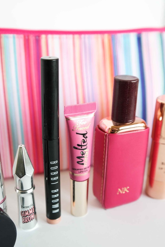 Buy travel size products of all your favorite beauty products to keep in your make-up bag.