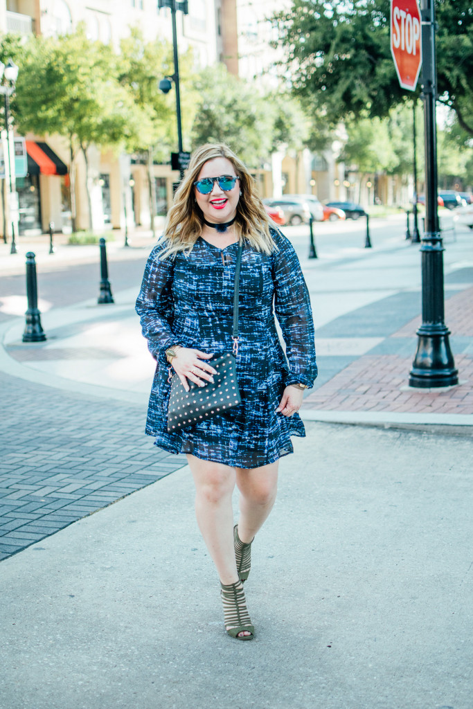 The perfect dress from Charming Charlie to transition from summer to fall. 