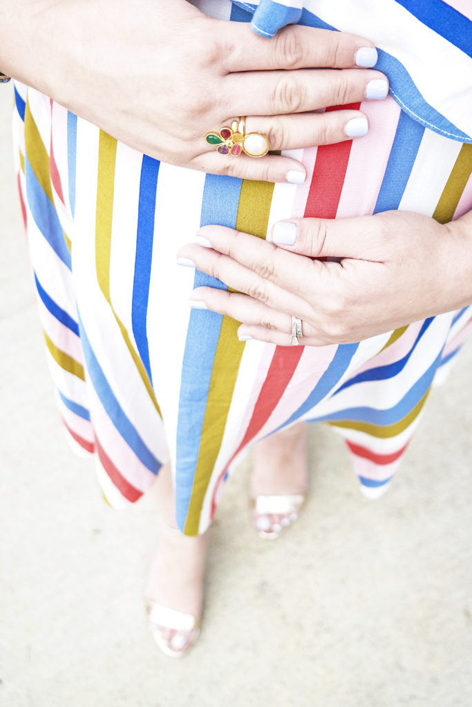 30-Week-Bumpdate-and-ASOS-Striped-Off-The-Shoulder-Dress-Lipstick-and-Brunch