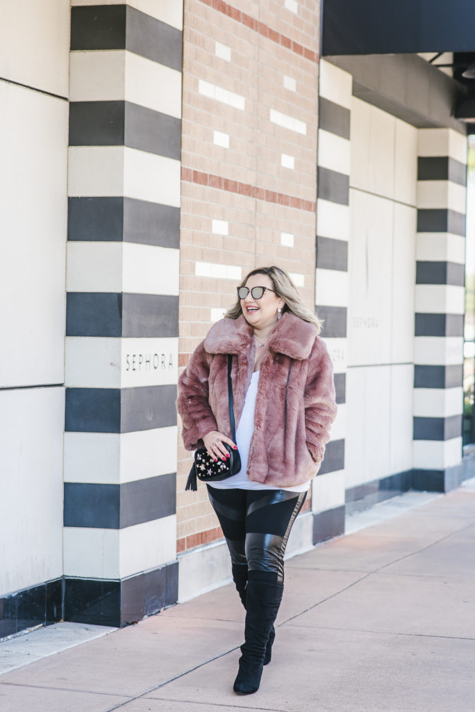 Target Pink Faux Fur Coat 003