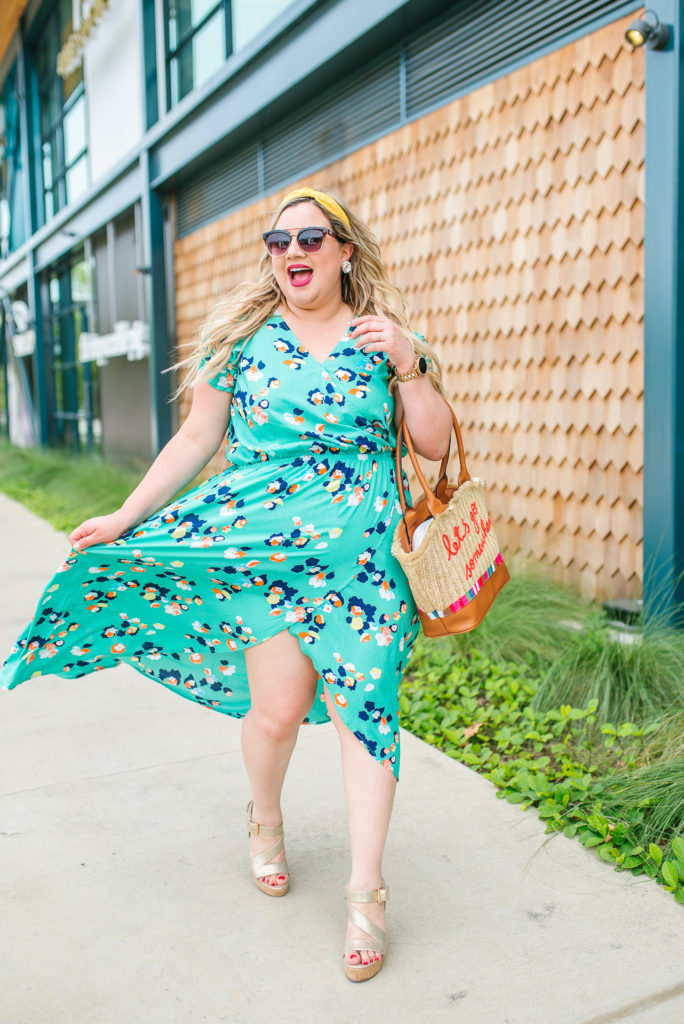 The Perfect Flowy Green Dress for Spring from JCPenney - Lipstick & Brunch